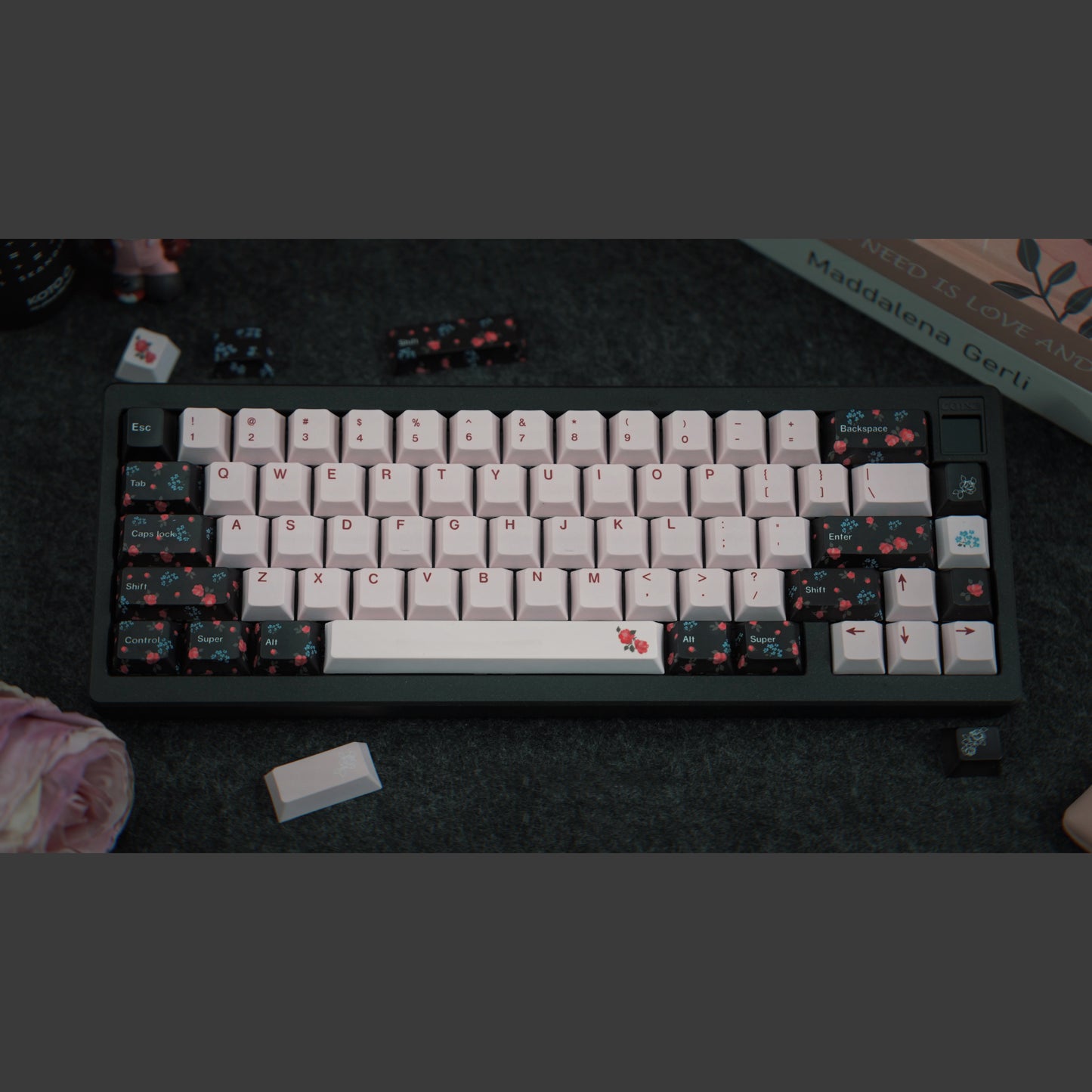 Keyria Labs Flower Garden Keycap Set, Cherry Profile, Dye Sub PBT Cute Key Cap