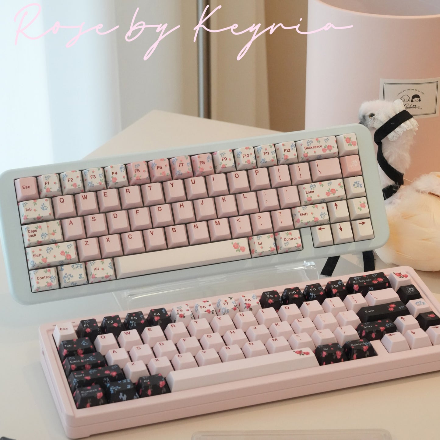 Keyria Labs Flower Garden Keycap Set, Cherry Profile, Dye Sub PBT Cute Key Cap