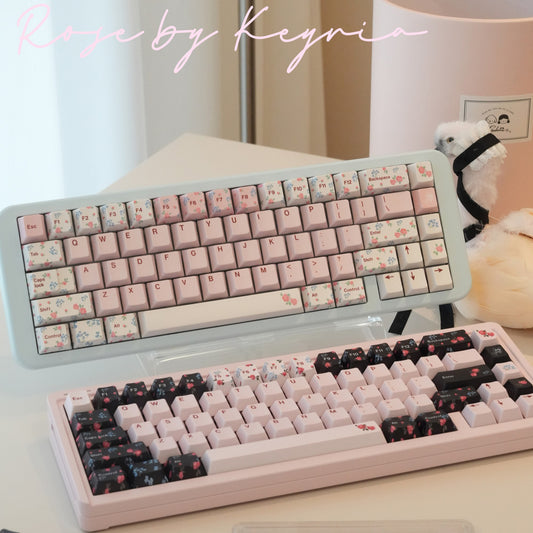 Keyria Labs Flower Garden Keycap Set, Cherry Profile, Dye Sub PBT Cute Key Cap