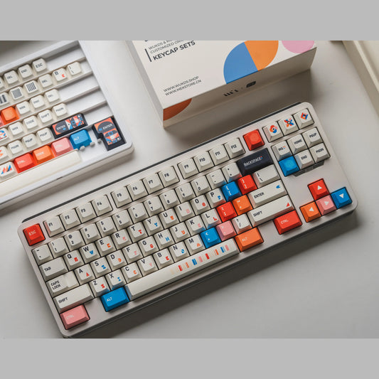 WUkds Geometry Keycap Set, Cherry Profile, Dye Sub PBT Key Cap