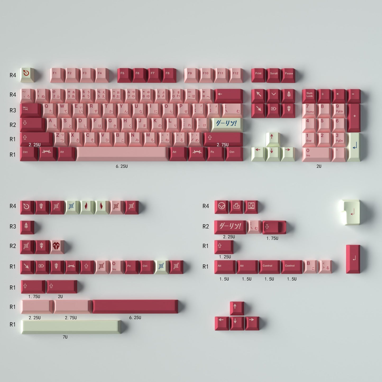 GMK Darling Keycap Set, Cherry Profile, PBT Dye Sub Key Cap