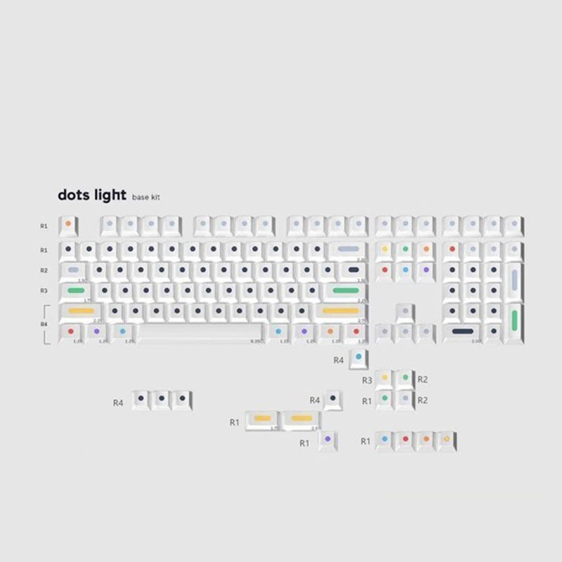 GMK Dots R1 Keycap Set, Cherry Profile, Dye Sub PBT Key Cap