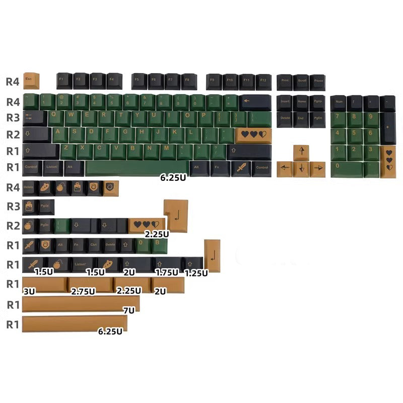GMK Hero Keycap Set, Cherry Profile, Dye Sub PBT