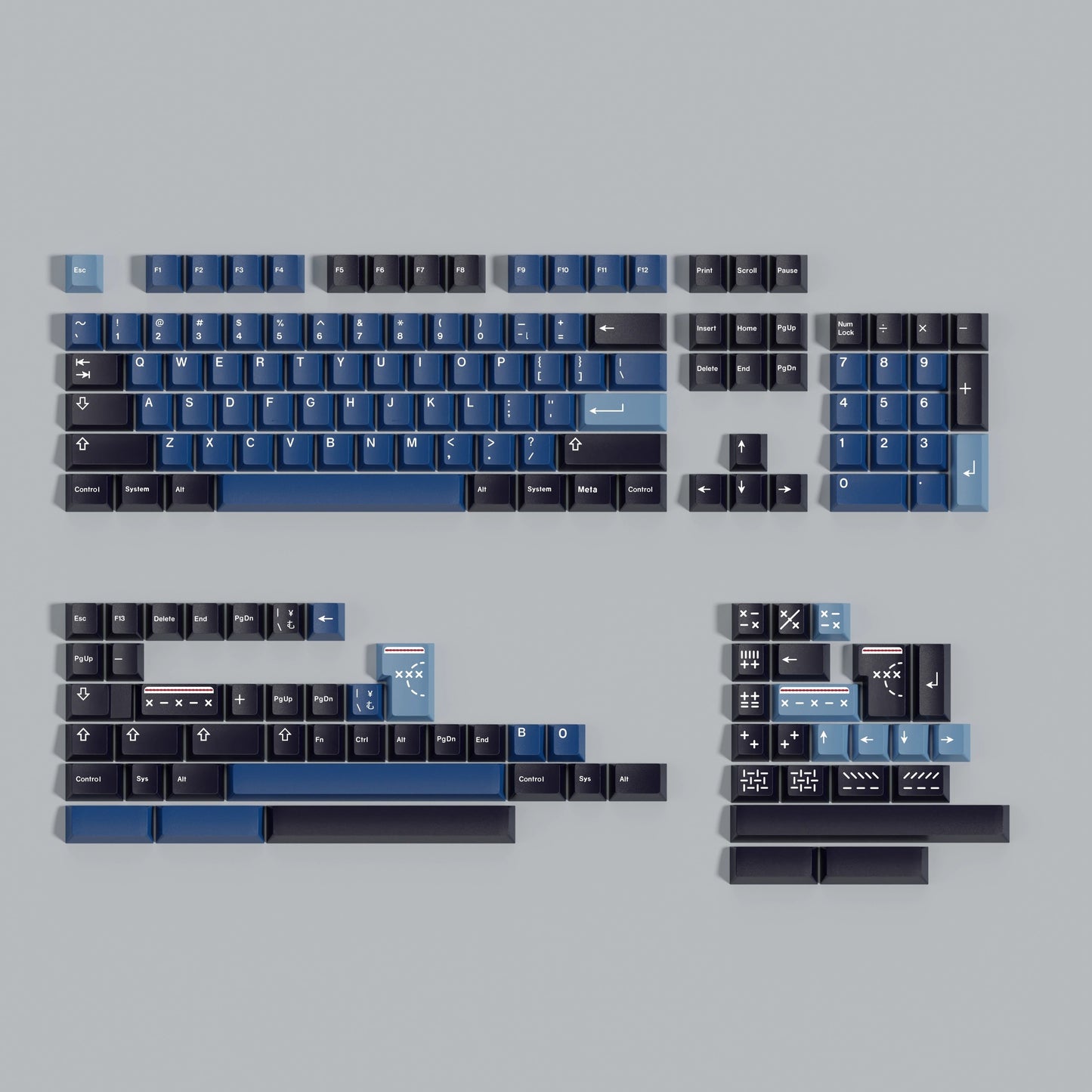 GMK Indigo Keycap Set, Cherry Profile, Dye Sub PBT