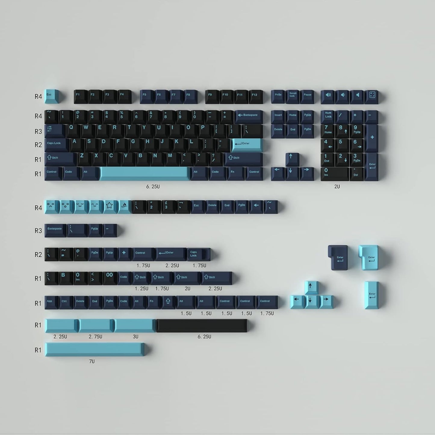 GMK Hammerhead Dark Keycap Set, Cherry Profile, Double Shot ABS Key Cap