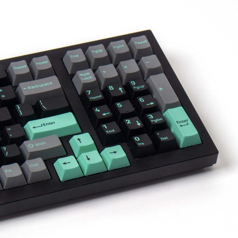 Keychron Hacker Mint Keycap Set, Cherry Profile, Double Shot PBT Key Cap