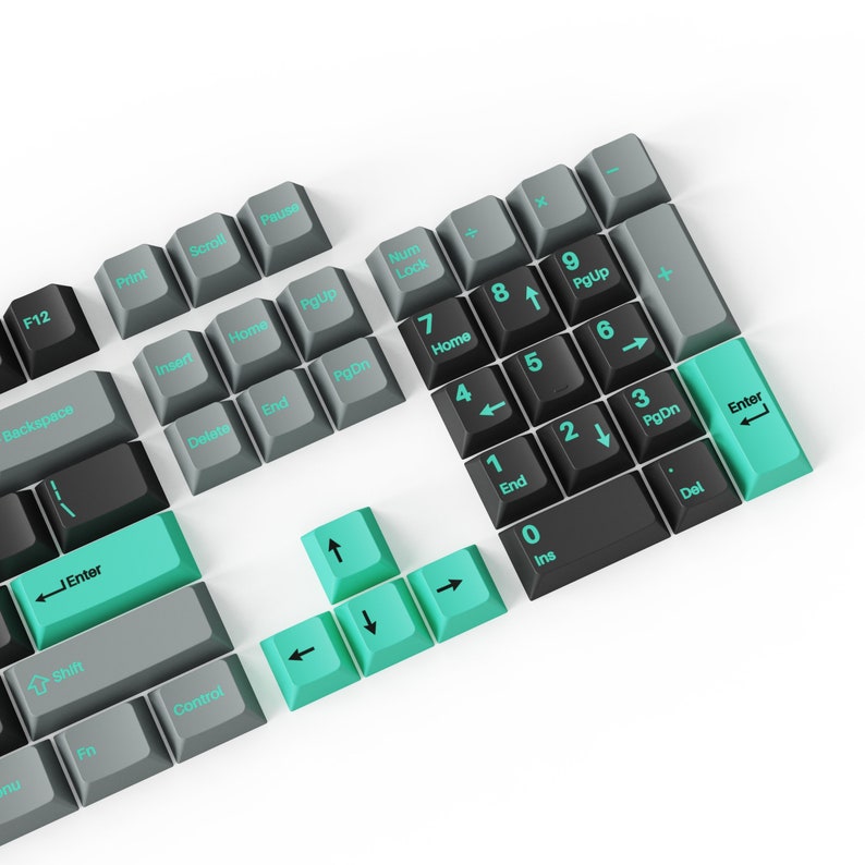 Keychron Hacker Mint Keycap Set, Cherry Profile, Double Shot PBT Key Cap
