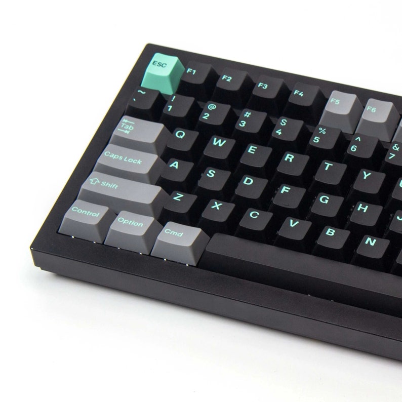 Keychron Hacker Mint Keycap Set, Cherry Profile, Double Shot PBT Key Cap