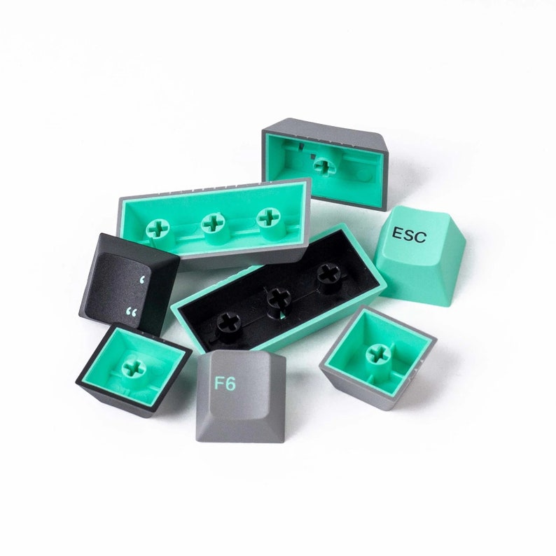 Keychron Hacker Mint Keycap Set, Cherry Profile, Double Shot PBT Key Cap