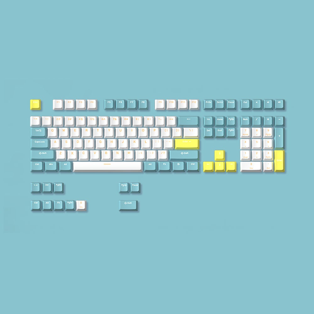 Sea Salt DAGK Keycap Set, OEM Profile, Double Shot PBT Key Cap
