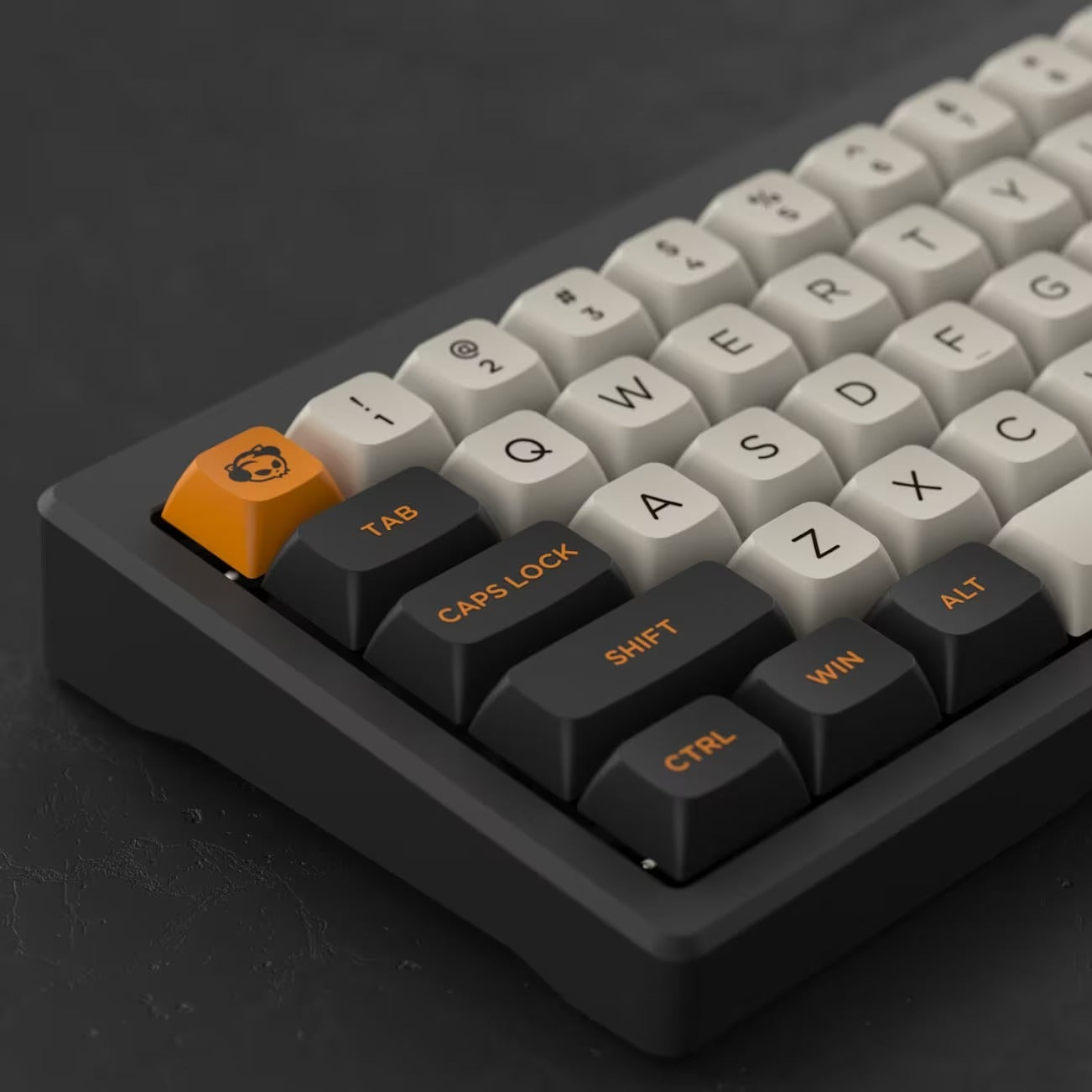 Retro Carbon AKKO Keycap Set, ASA Profile, Double Shot PBT Key Cap