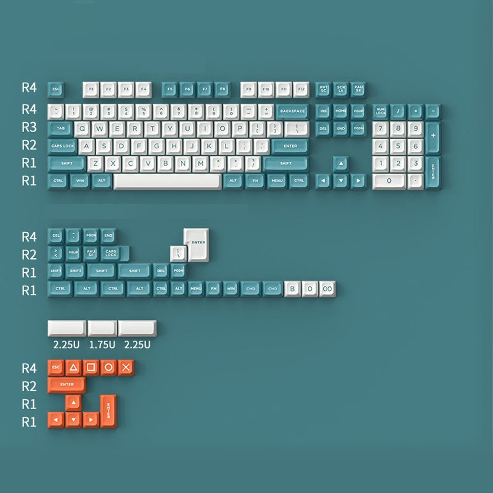 DAGK Keycap Set (6 Colors), ASA Profile, Double Shot ABS Key Cap