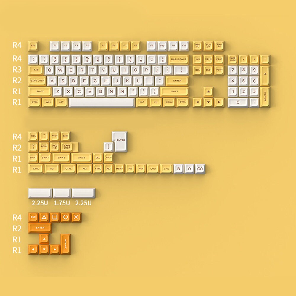 DAGK Keycap Set (6 Colors), ASA Profile, Double Shot ABS Key Cap