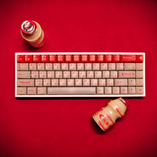 Yakult Jade Semi-Transparent Keycap Set, Cherry Profile, Dye Sub PBT, PC Transparent