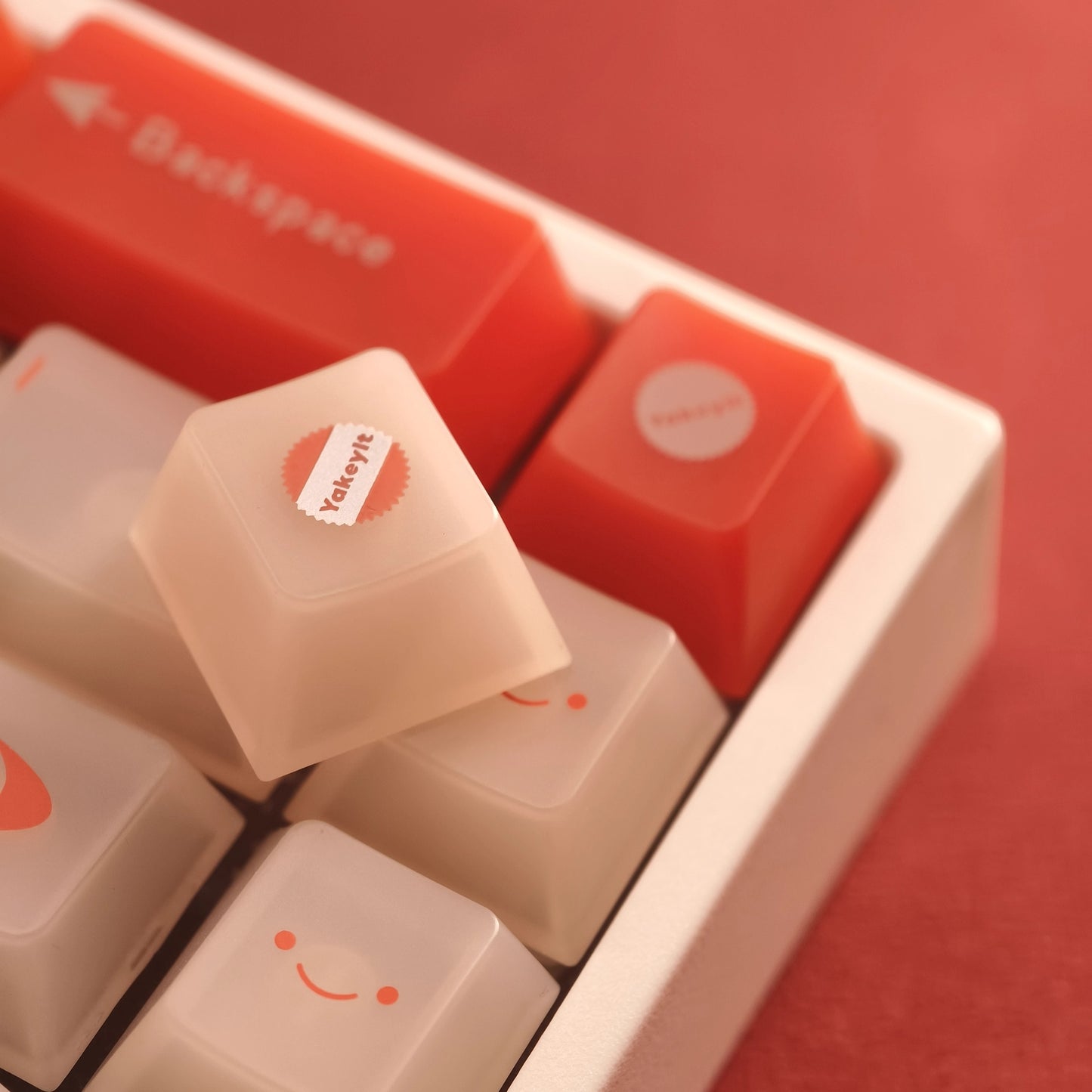Yakult Jade Semi-Transparent Keycap Set, Cherry Profile, Dye Sub PBT, PC Transparent