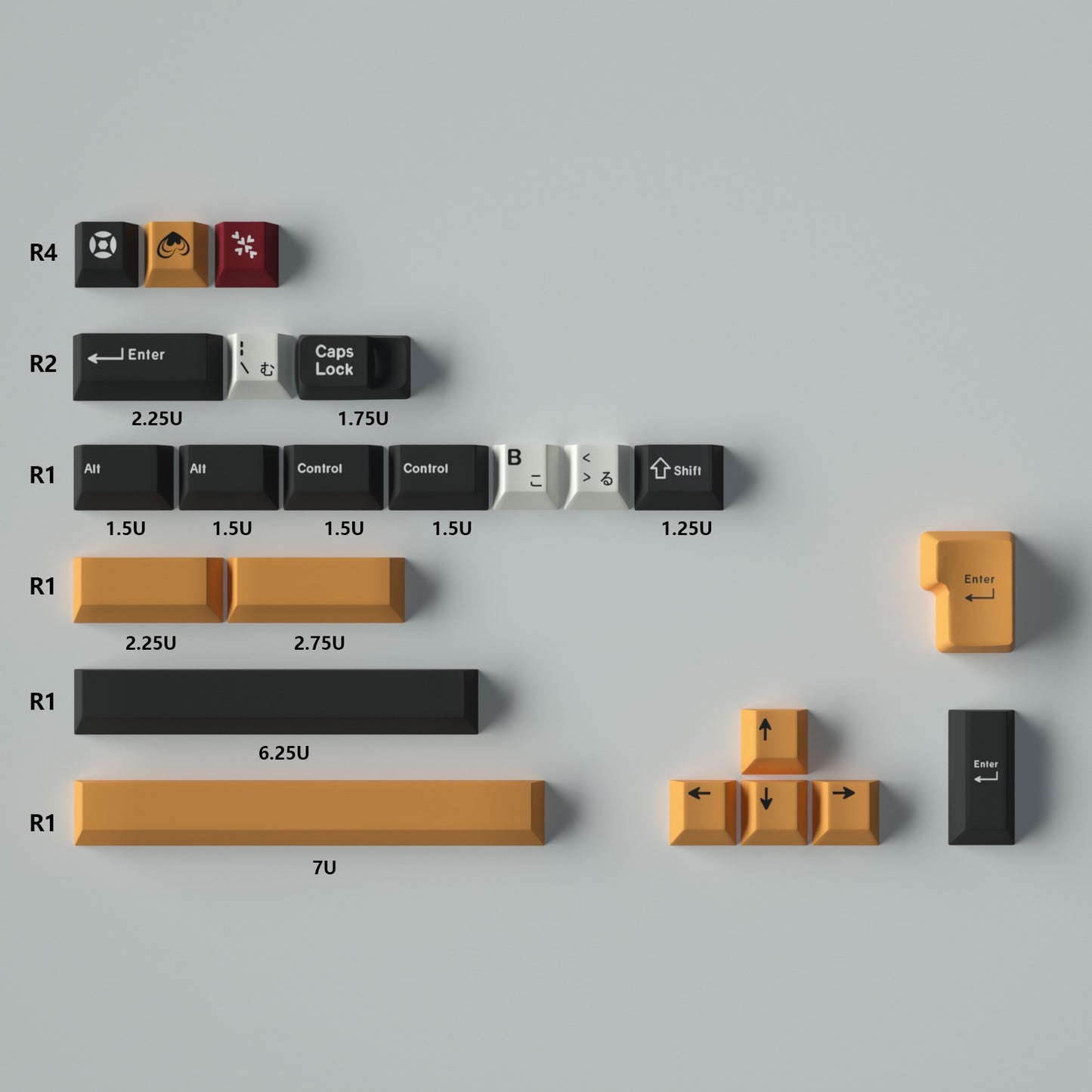 Composite Keycap Set, Cherry Profile, Dye Sub PBT Key Cap