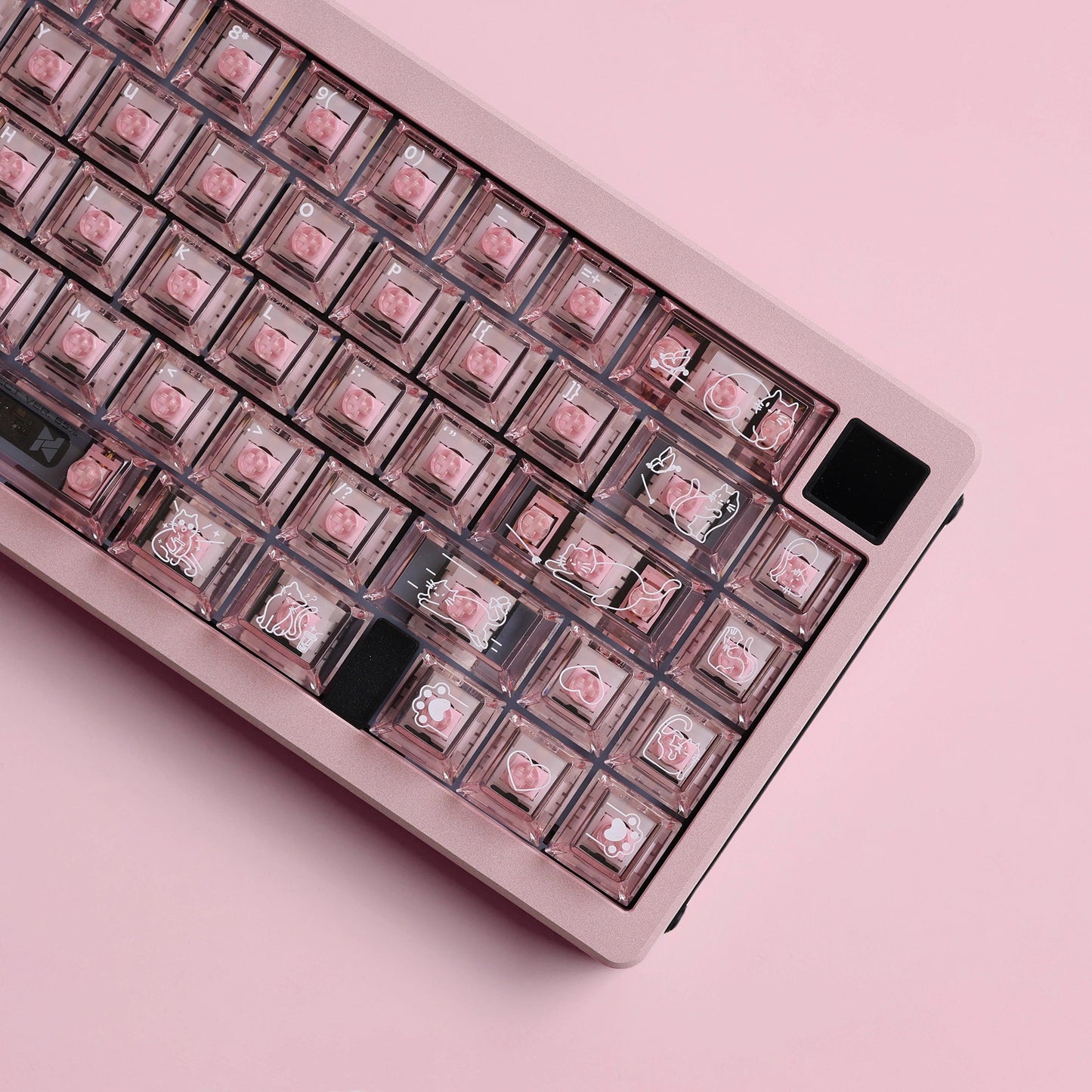 Lazycat Studio Jelly Cat Cute Keycap Set, Cherry Profile