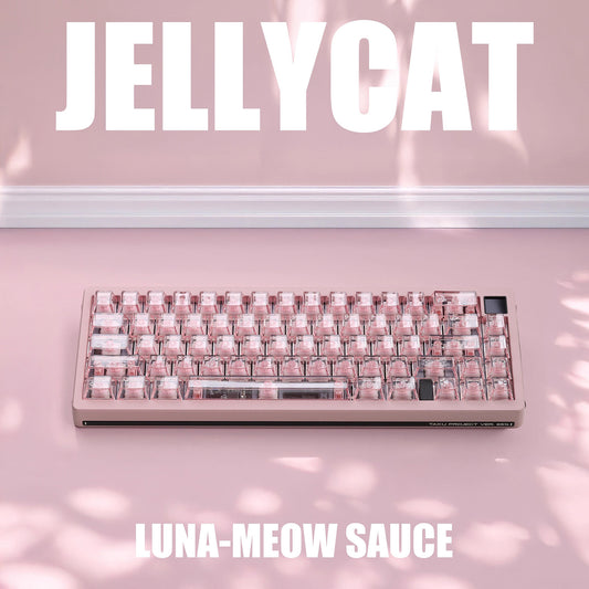 Lazycat Studio Jelly Cat Cute Keycap Set, Cherry Profile