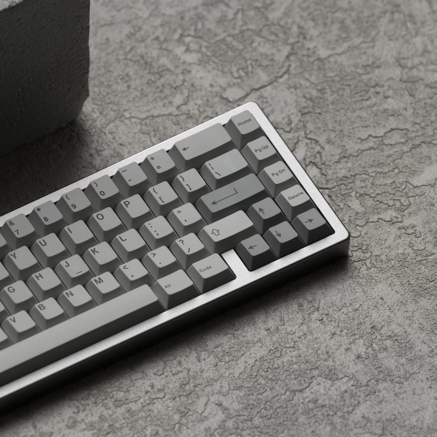 JKDK Grey Minimalist Keycap Set, Cherry Profile, Dye Sub PBT Key Cap