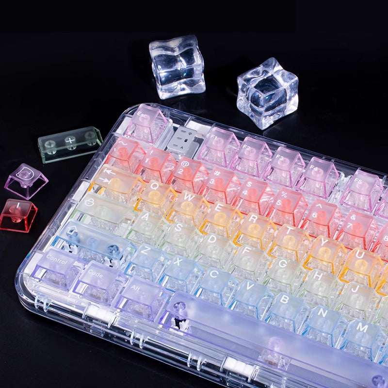 KCP Rainbow Transparent Keycap Set, Cherry Profile