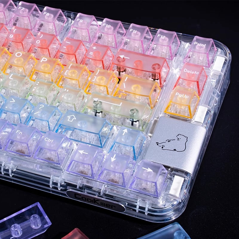 KCP Rainbow Transparent Keycap Set, Cherry Profile