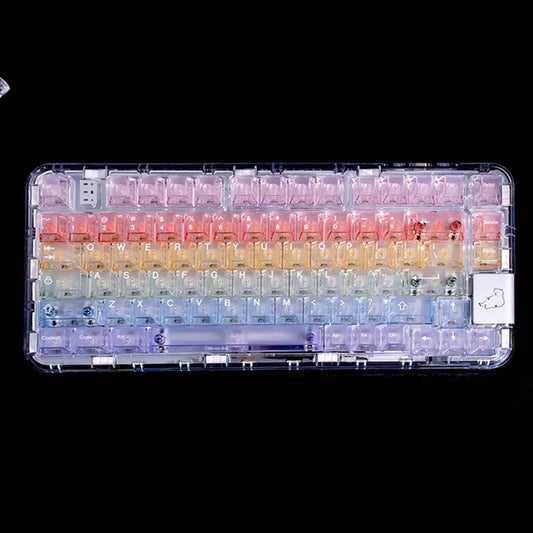 KCP Rainbow Transparent Keycap Set, Cherry Profile