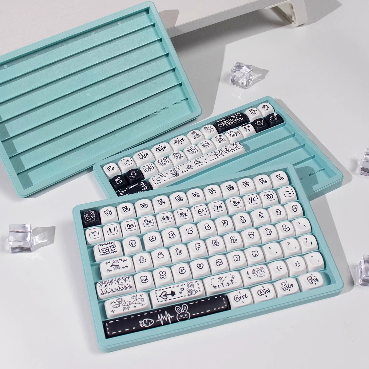 Keycap Stackable Box Storage - 3 piece pack
