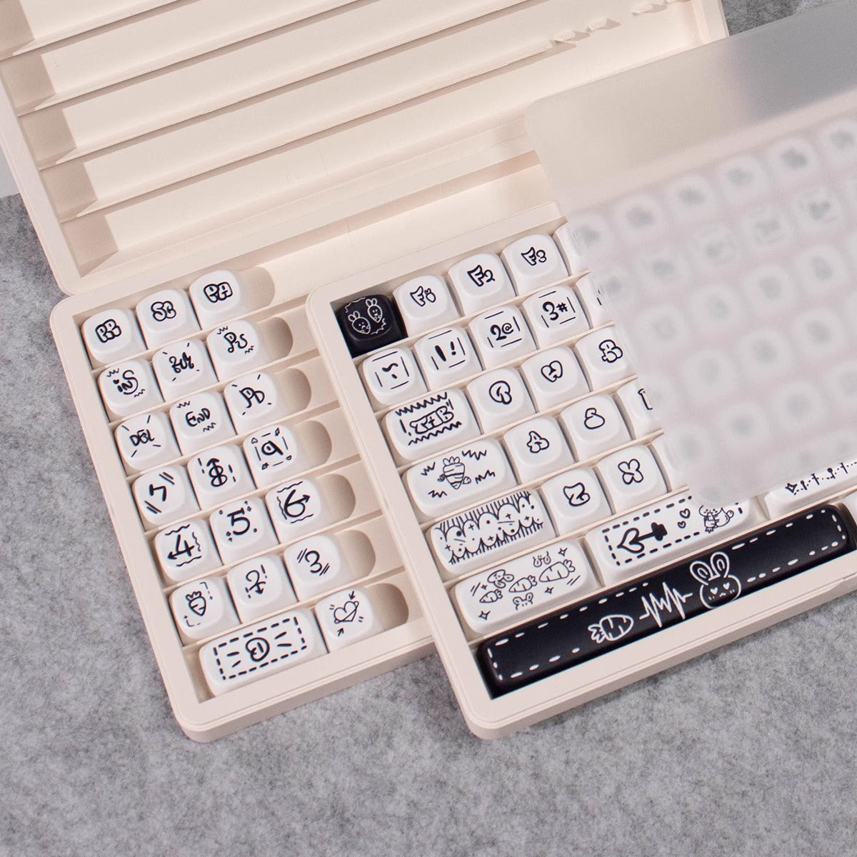 Keycap Stackable Box Storage - 3 piece pack