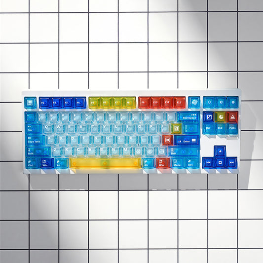 Keymoji Mondrian Keycap Set, Cherry Profile, PC Transparent