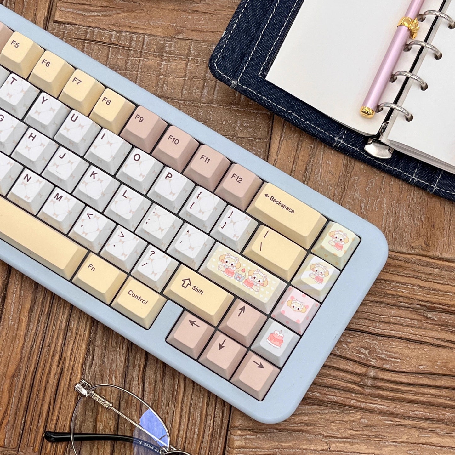 Keyria Labs Tea Party Cute Keycap Set, Cherry Profile, Dye Sub PBT Key Cap