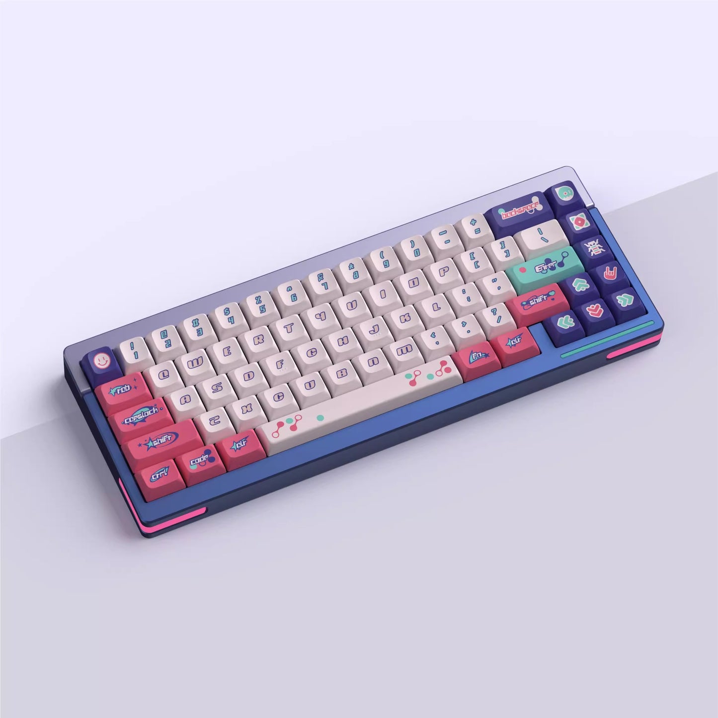 Keyspire Wave Keycap Set, KDA Profile, PBT Dye Sub Key Cap