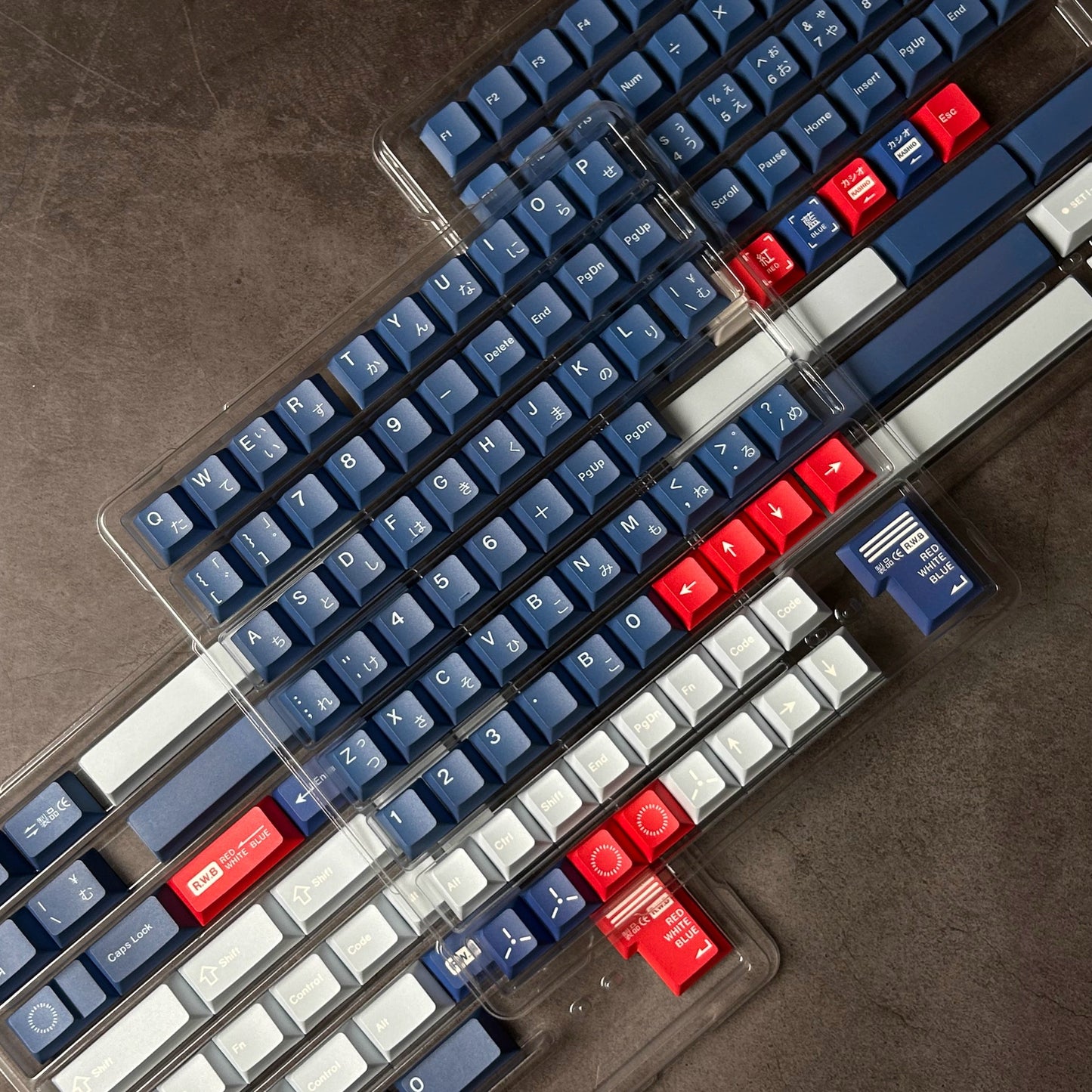 KKB RWB Keycap Set, Cherry Profile, Dye Sub PBT Key Cap