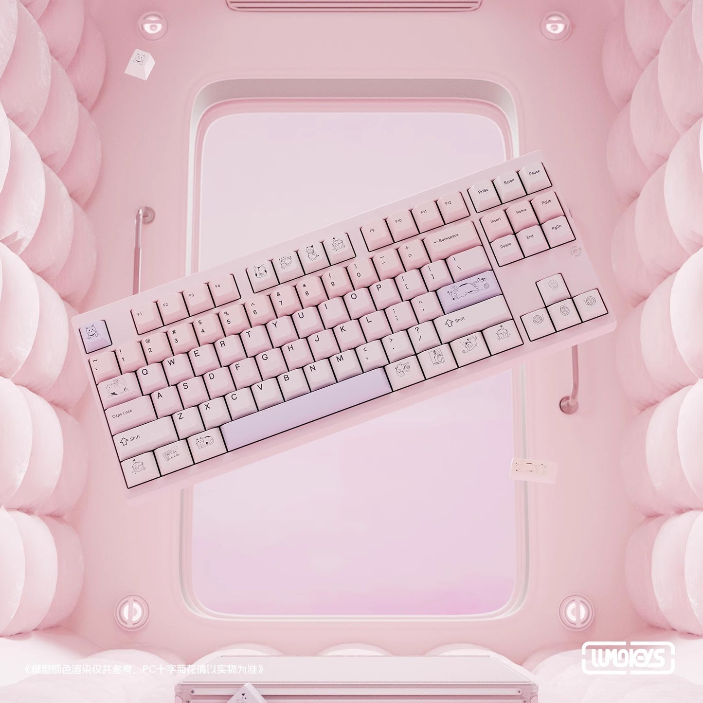 Lumokeys Lumo Cat Keycap Set, Cherry Profile, Dye Sub PBT