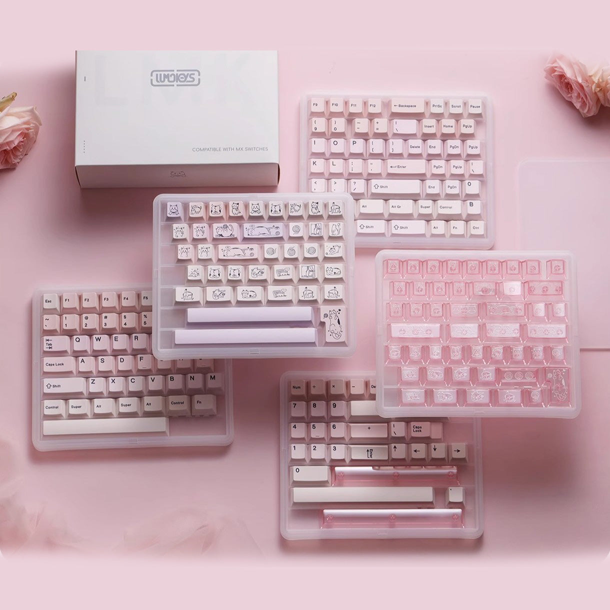 Lumokeys Lumo Cat Keycap Set, Cherry Profile, Dye Sub PBT