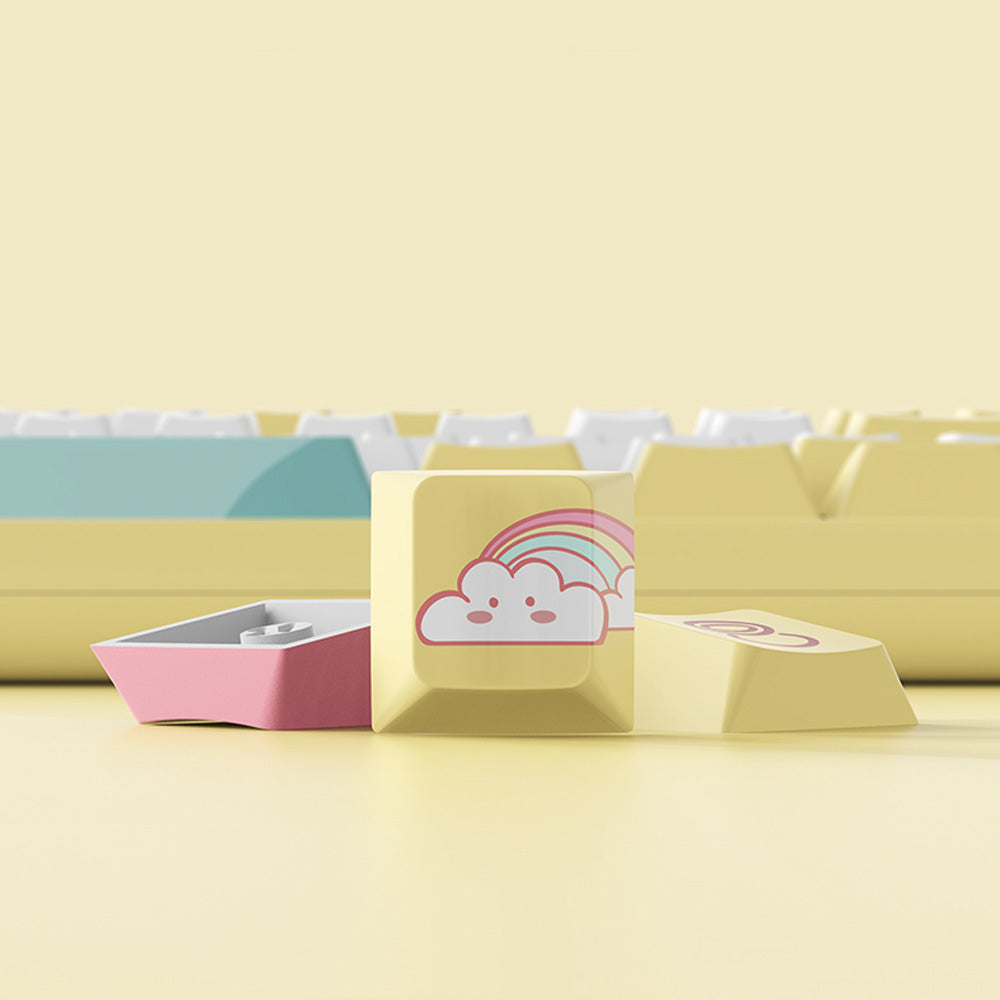 Macaron Keycap Set, Cherry/XDA Profile, PBT Dye Sub Key Cap