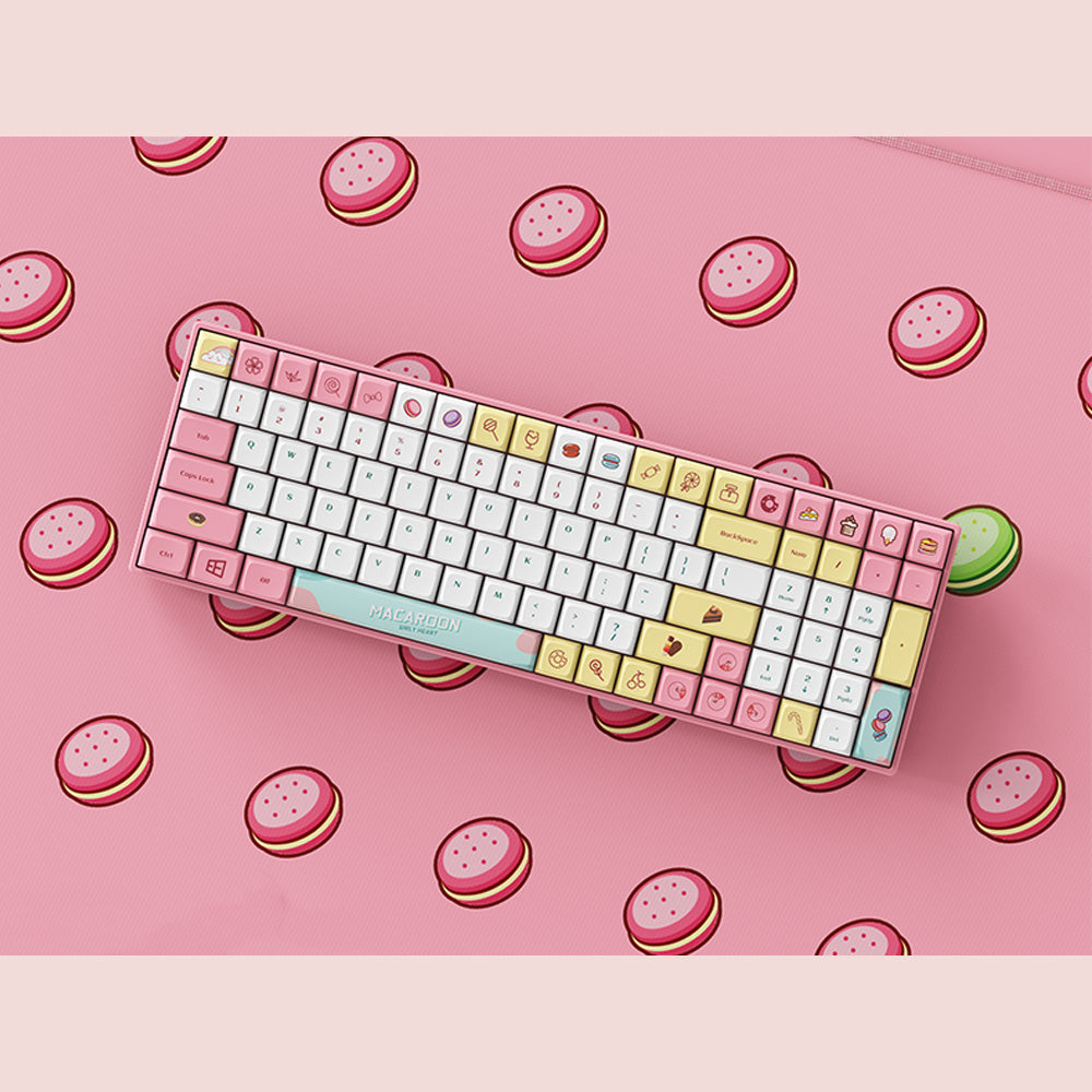 Macaron Keycap Set, Cherry/XDA Profile, PBT Dye Sub Key Cap