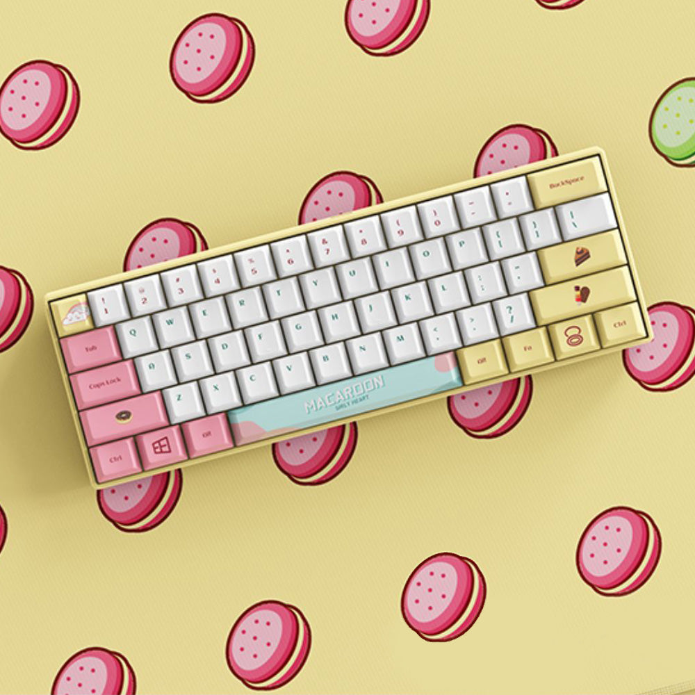 Macaron Keycap Set, Cherry/XDA Profile, PBT Dye Sub Key Cap