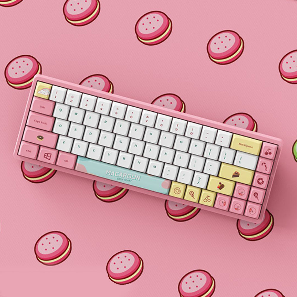 Macaron Keycap Set, Cherry/XDA Profile, PBT Dye Sub Key Cap