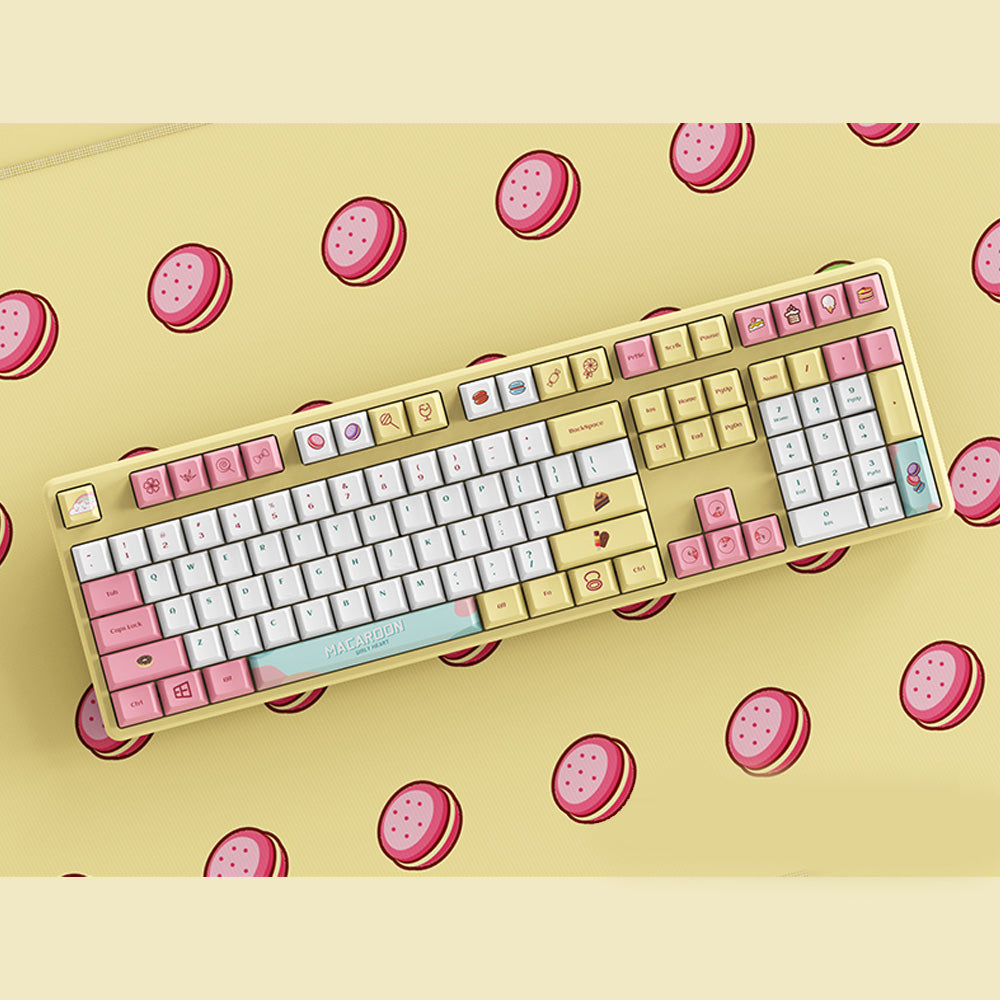 Macaron Keycap Set, Cherry/XDA Profile, PBT Dye Sub Key Cap