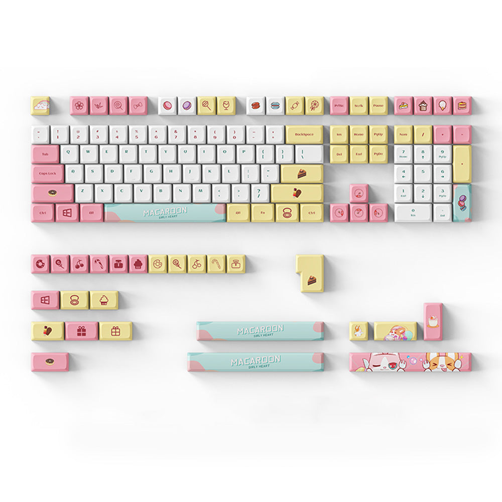 Macaron Keycap Set, Cherry/XDA Profile, PBT Dye Sub Key Cap
