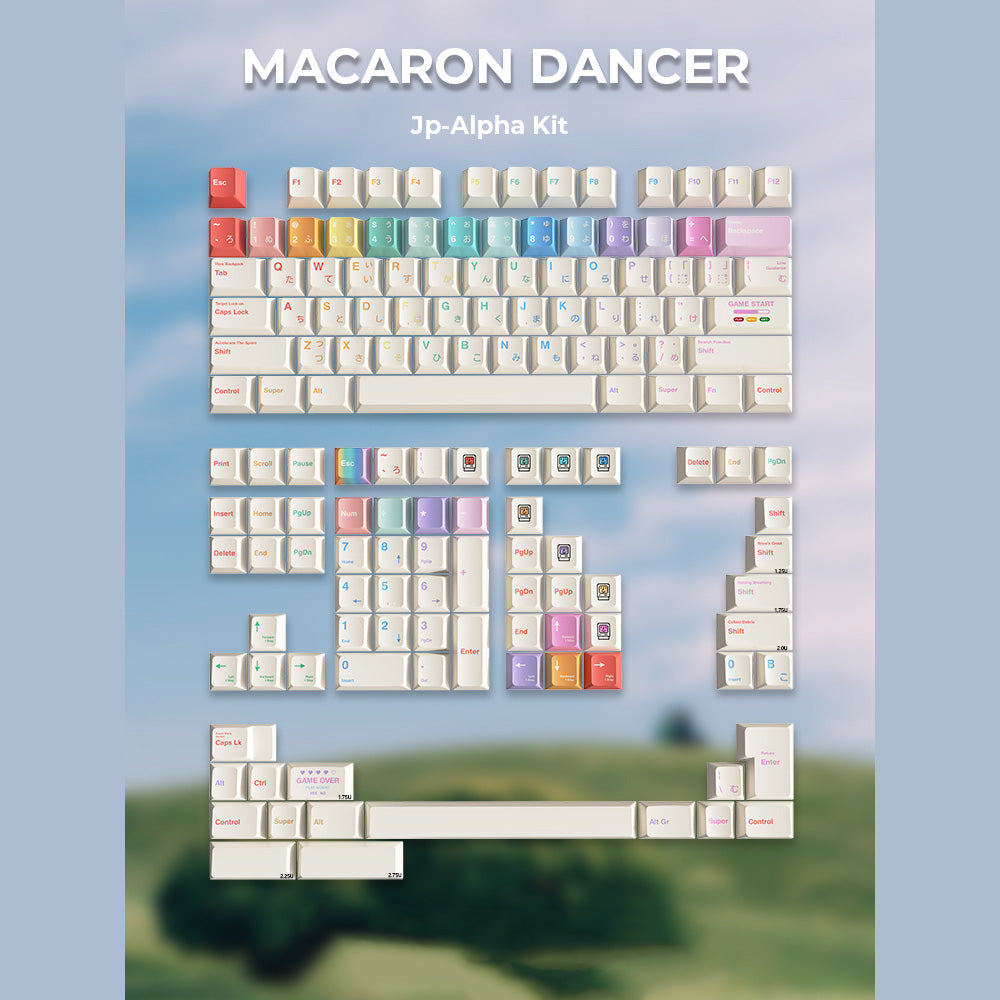 Macaron Dancer Keycap Set, Cherry Profile, Dye Sub PBT Key Cap