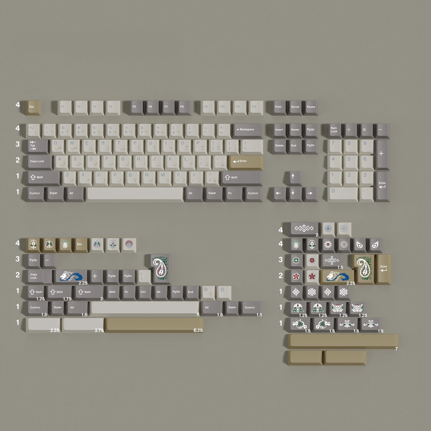 MW Alhambra Keycap Set, Cherry Profile, Dye Sub PBT Key Cap