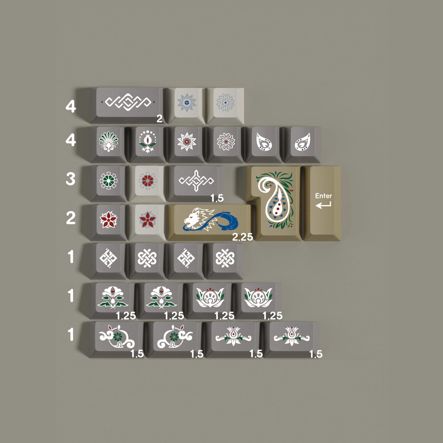 MWK Alhambra Keycap Set, Cherry Profile, Dye Sub PBT Key Cap