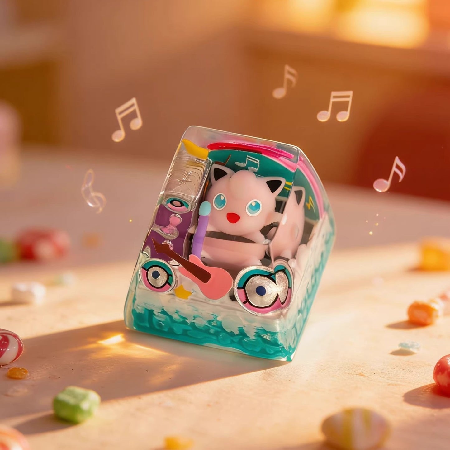 Pokemon Jigglypuff Artisan Keycaps by NS