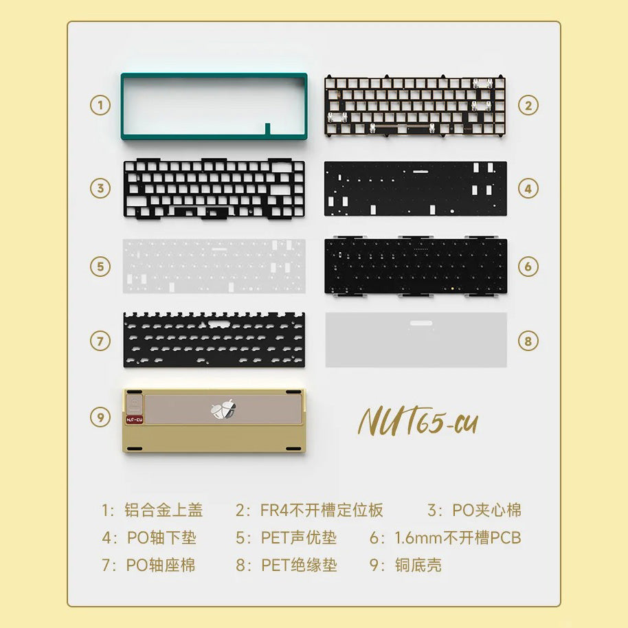 Weikav NUT65-CU Custom Mechanical Keyboard Barebone