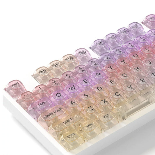Transparent Gradient Keycap Set, MOA Profile, PC+UV