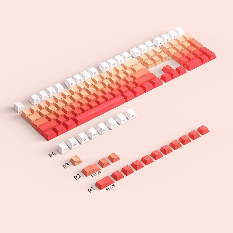 Gradient Shine Through, Side Printed Keycap Set, Cherry Profile, Dye Sub PBT Key Cap