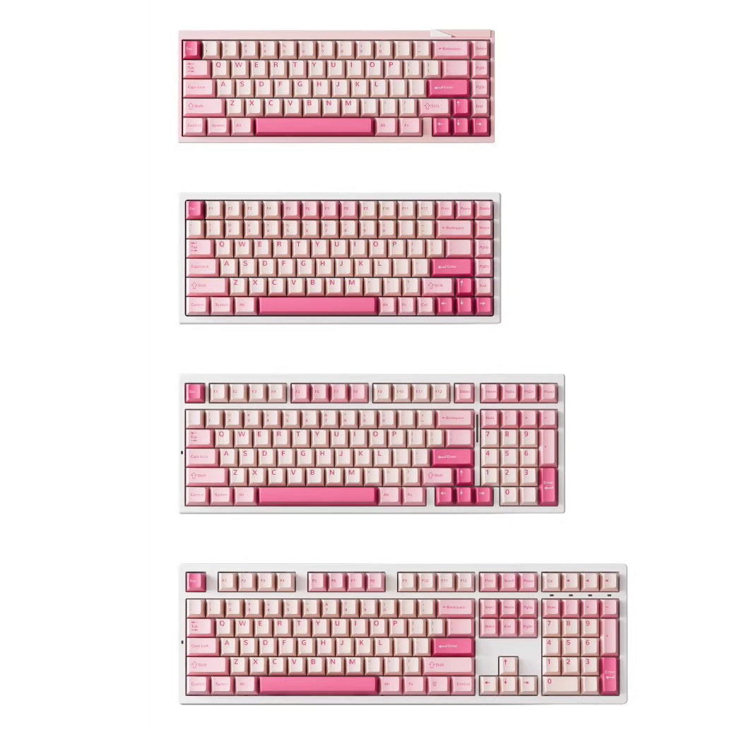Pink Peach Keycap Set, Cherry Profile, Double Shot PBT