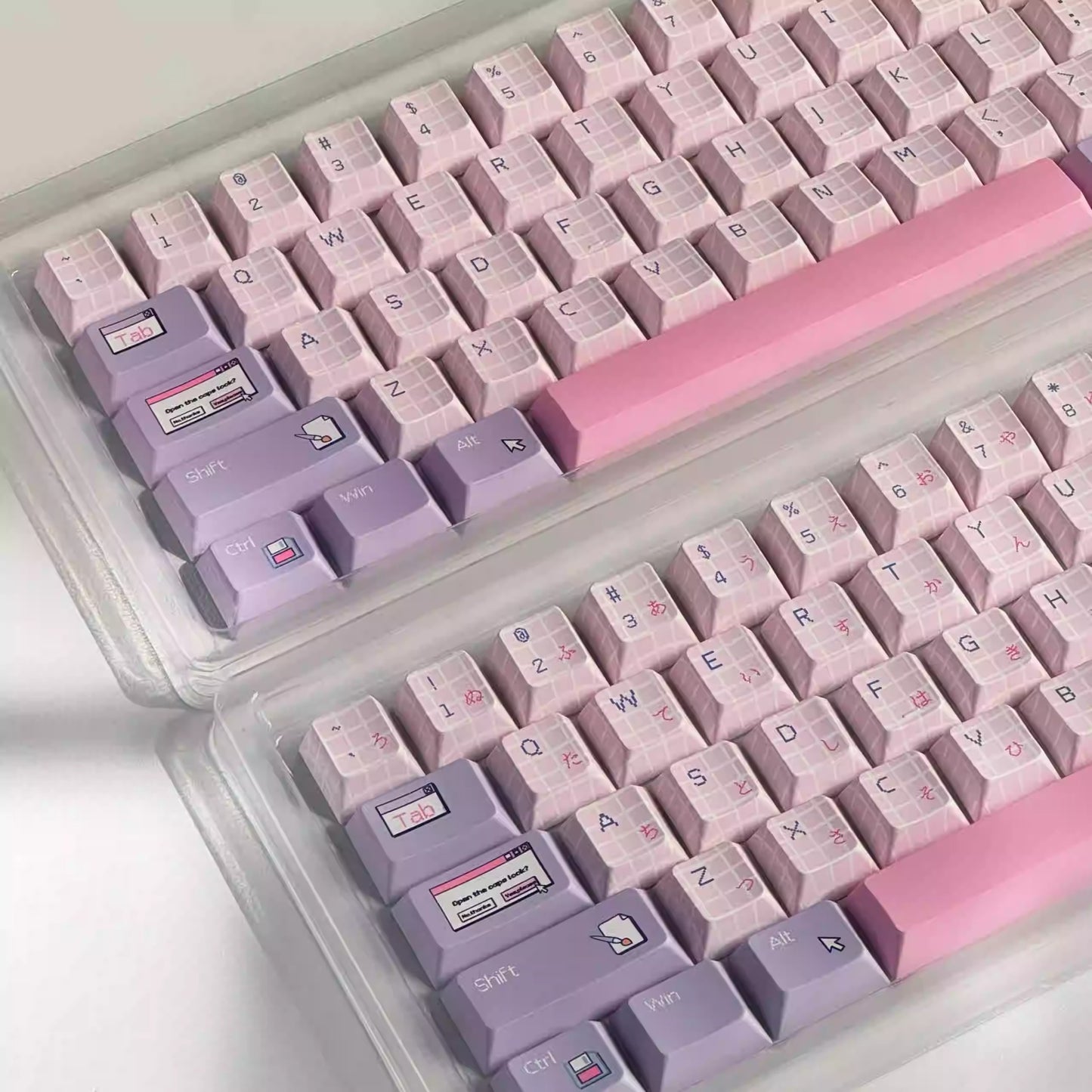 Pink Windows Cute Keycap Set, Cherry Profile, Dye Sub PBT Key Cap