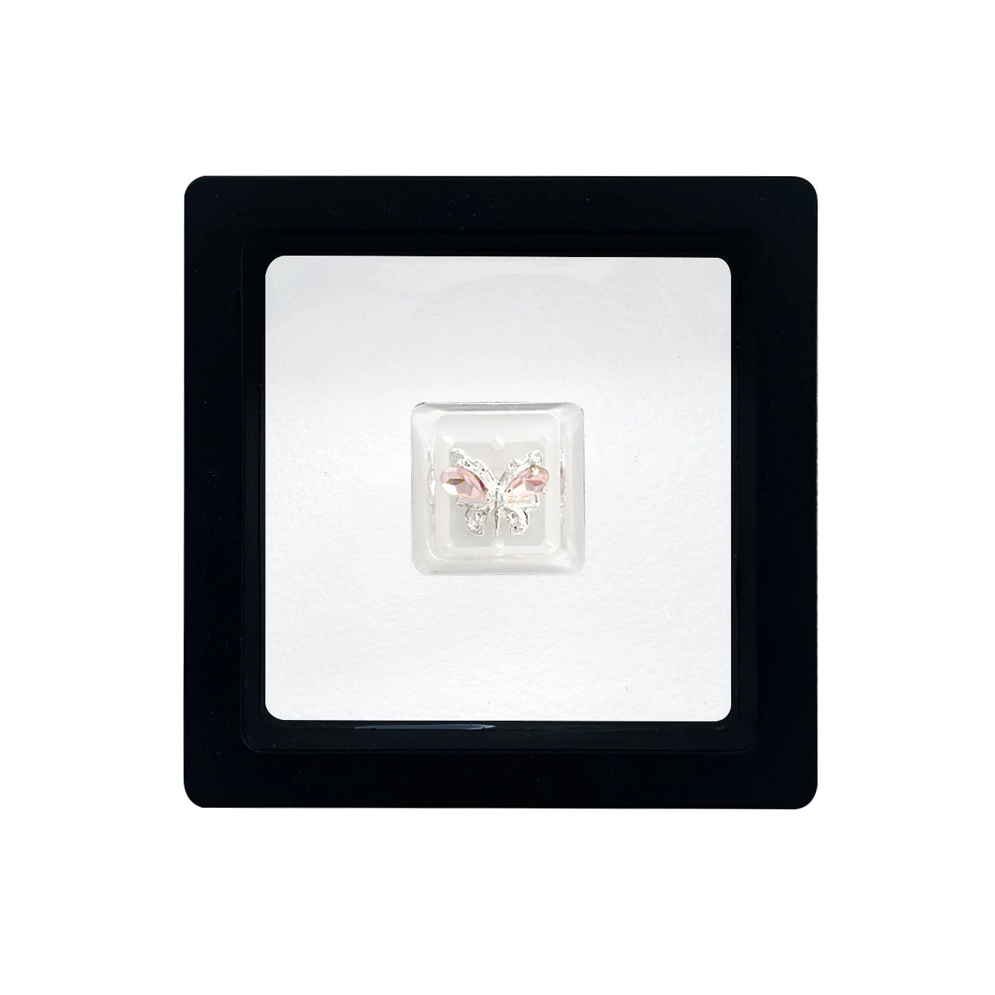 White Gem Ribbon Cute Artisan Keycap